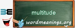 WordMeaning blackboard for multitude